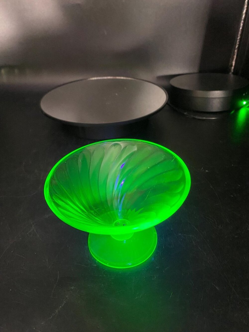 Diana Swirl Uranium sherbet cup